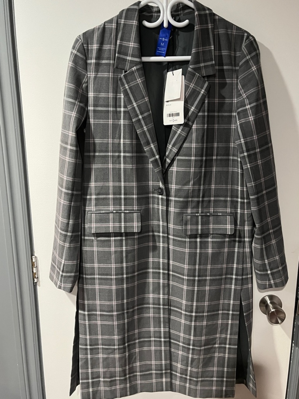 NWT Kit & Ace Long Plaid Jacket